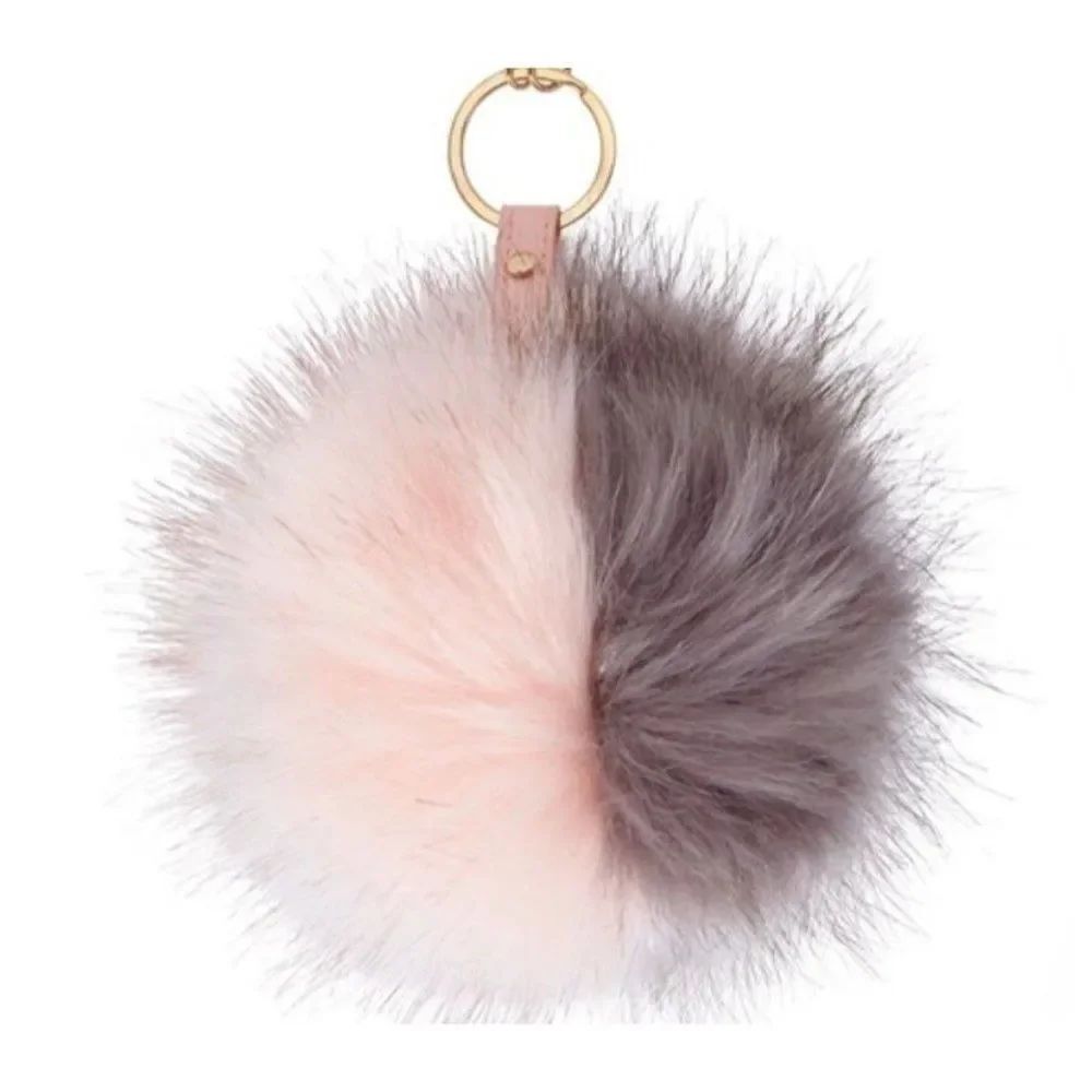 Large Soft Fluffy Pom Pom Keychain Keyring Purse Handbag Accessory